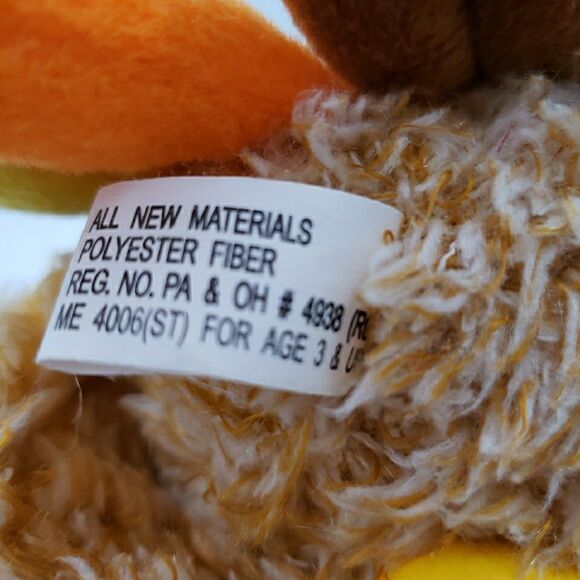 Vtg Anico Plush Stuffed Animal Turkey PAIR Colorful Soft Small 5” Thanksgiving - Picture 11 of 16